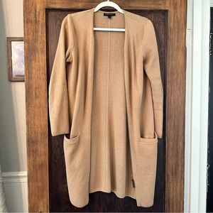 Banana Republic Long Zipper Cardigan, Camel Color - Sz S